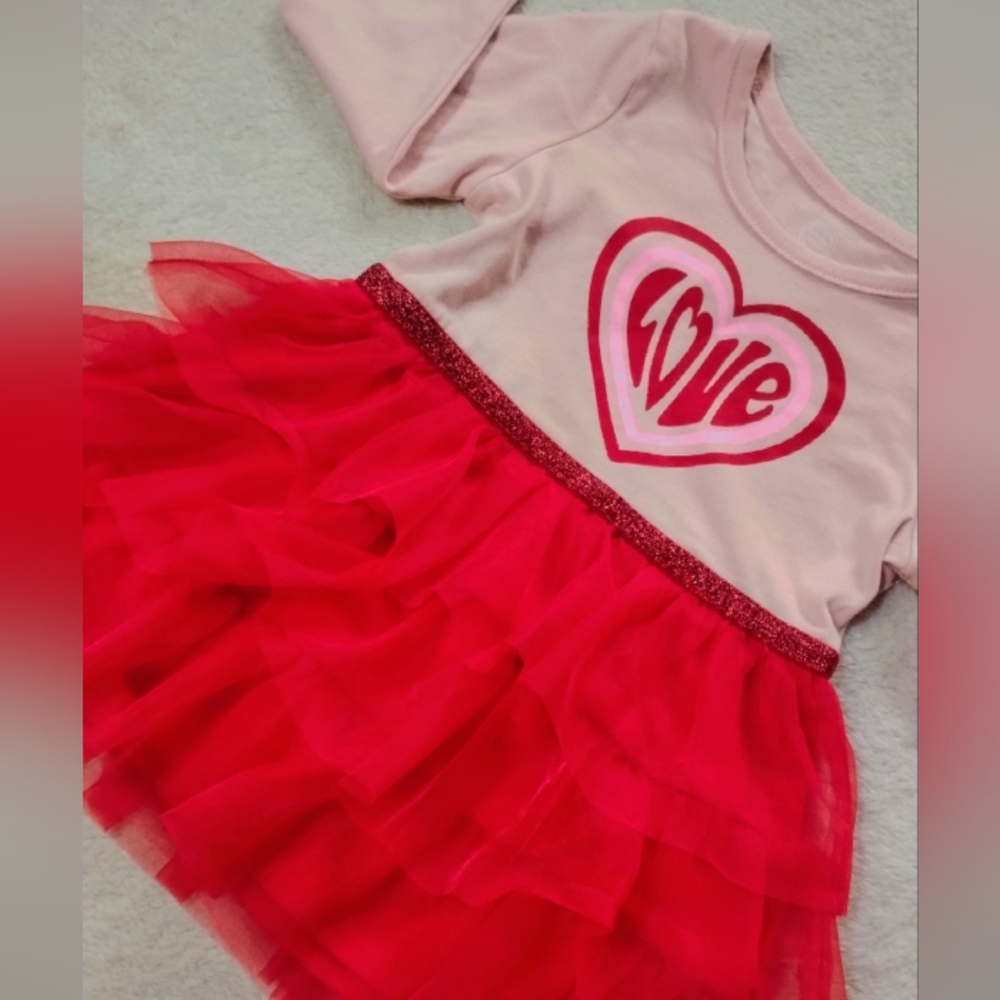 Wonder Nation Pink Love Heart Dress
